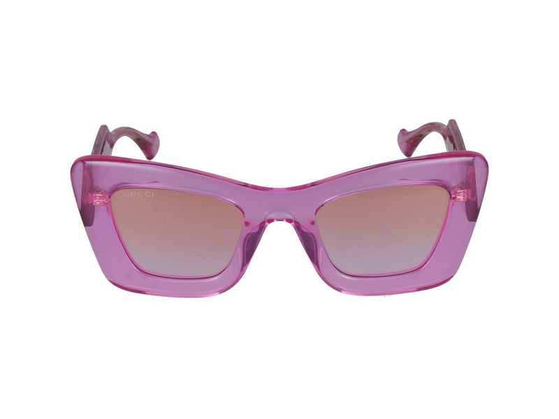 Gucci Gg1552s Injected Acetate Sunglasses — Pink