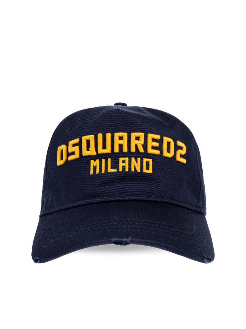 Dsquared2 Bcm093205c00001m1386 Baseball Cap — Navy Cotton Caps