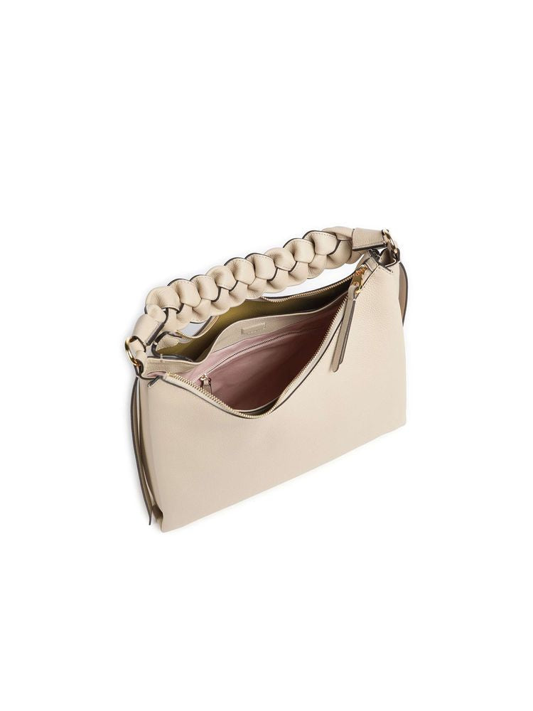 Coccinelle Shoulder Bag — Beige Cowhide