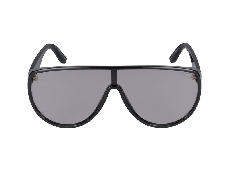 Tom Ford Ft1182_0001a Injected Plastic Shield Sunglasses — Black