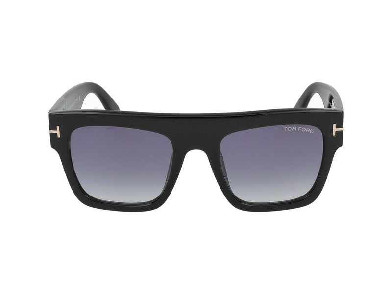 Tom Ford Ft0847 Square Injected Frame Sunglasses — Black