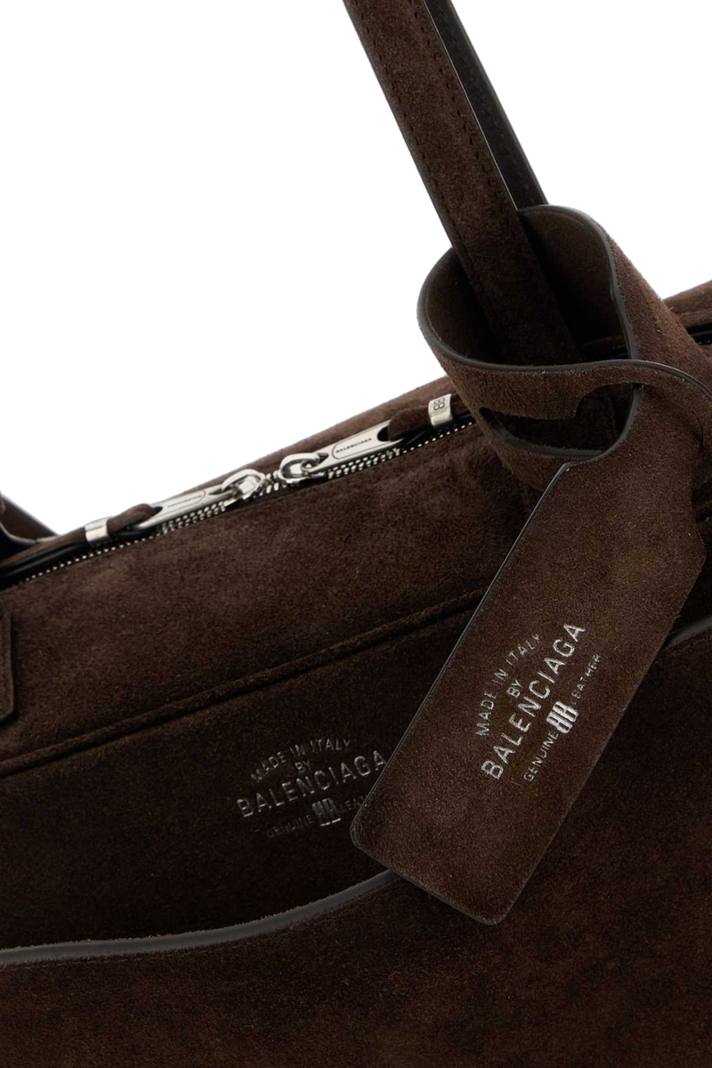 Balenciaga Suede Shoulder Bag — Brown