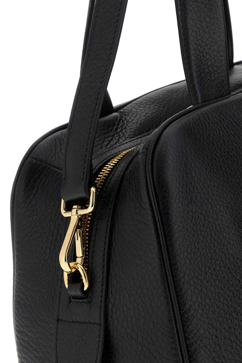 Prada Textured Leather Shoulder Bag — Black Cervuselaphusscot
