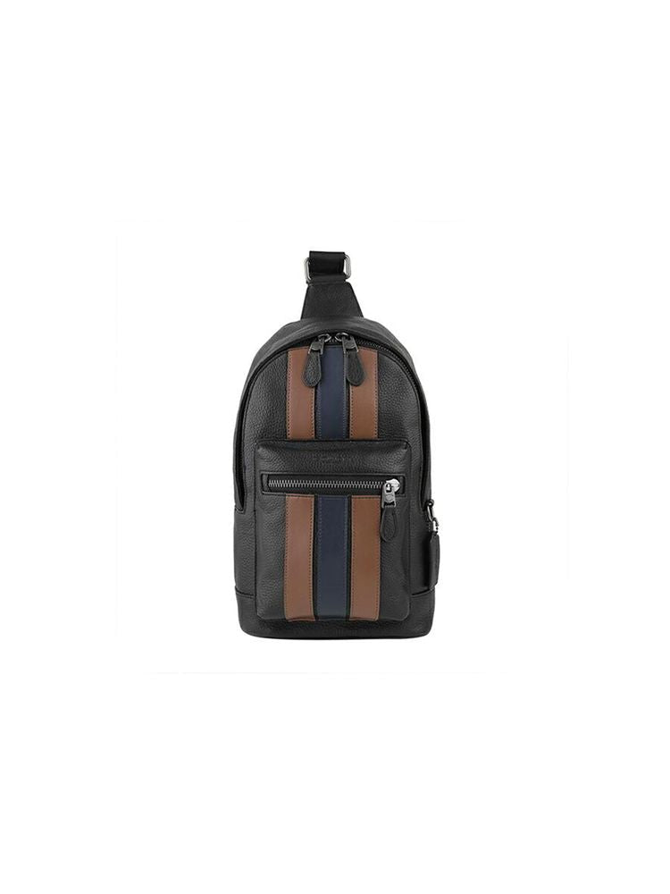 Coach West Pack Shoulder Bag — Black Leather