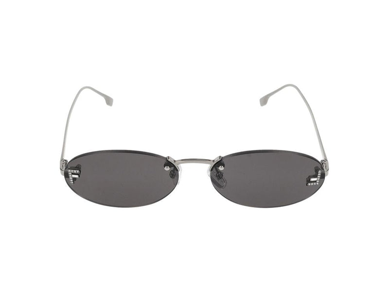 Maison Fendi Fe4075us Oval Tinted Lenses Sunglasses — Gray Standard