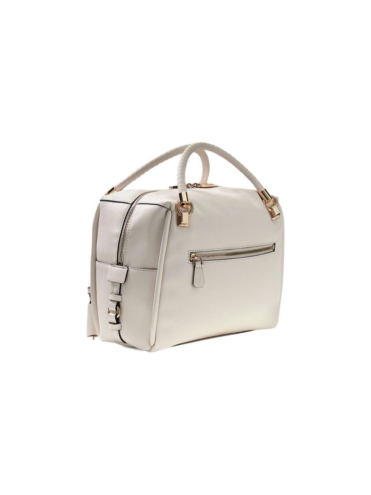 Guess Top Handle Bag — White Polyurethane