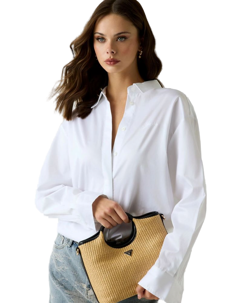 Guess Top Handle Bag — Beige Polypropylene