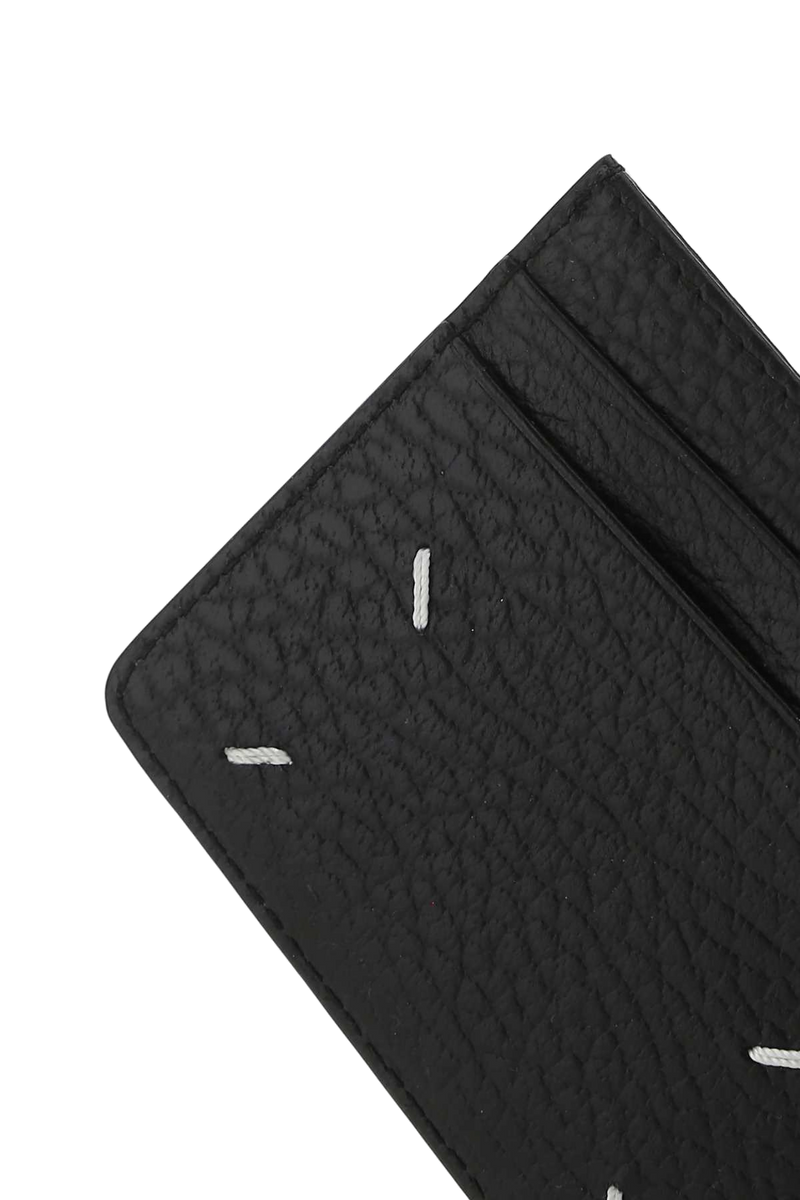 Maison Margiela Leather Card Holder Case — Black Exterior: Wallet