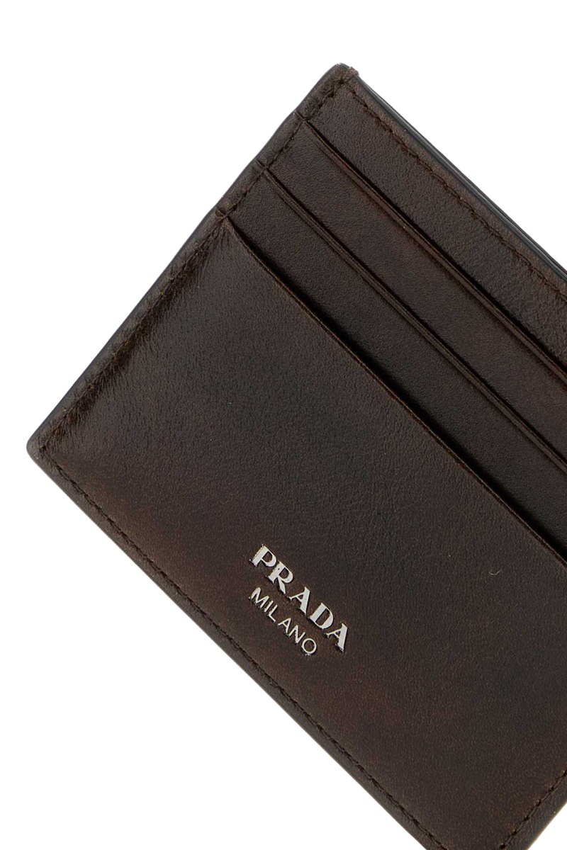 Prada Milano Card Case — Brown Exterior: Calf Cases