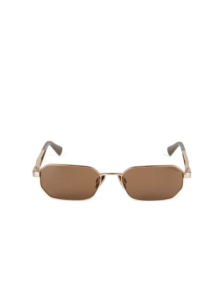 Hickmann Hi3248 Metal Rectangle Sunglasses — Gold