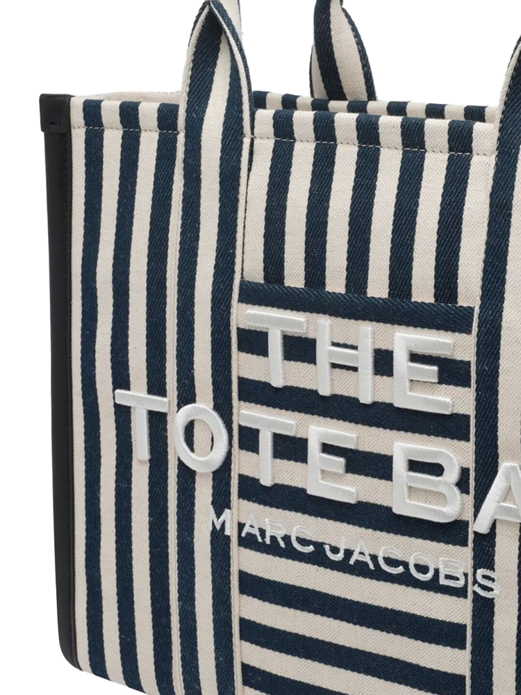 Marc Jacobs Striped Canvas Tote Bag — Blue 79.cotton