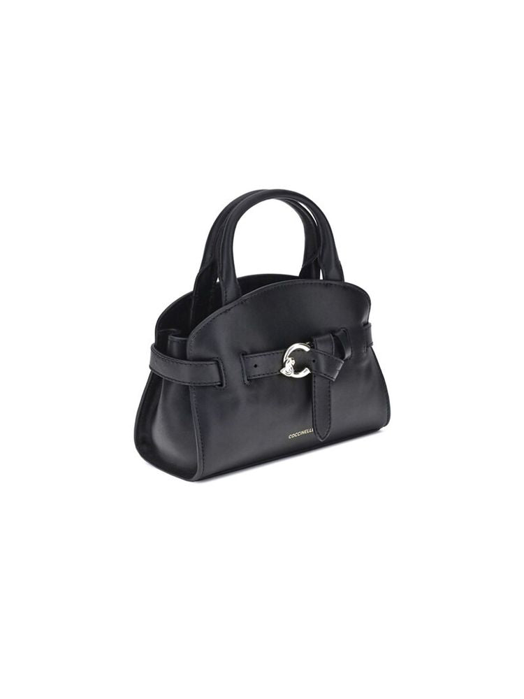 Coccinelle Smooth Cowhide Shoulder Bag — Black