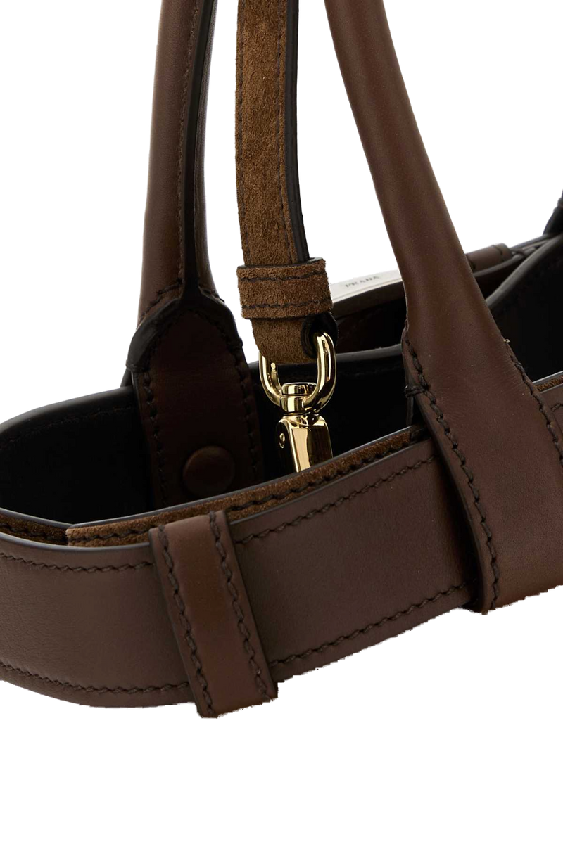 Prada Top Handle Bag — Brown Vitello
