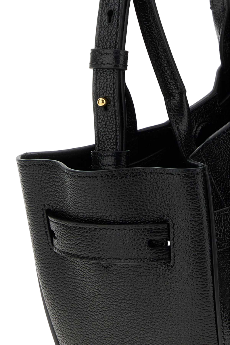 Tom Ford Bow-Embellished Leather Shoulder Bag — Black