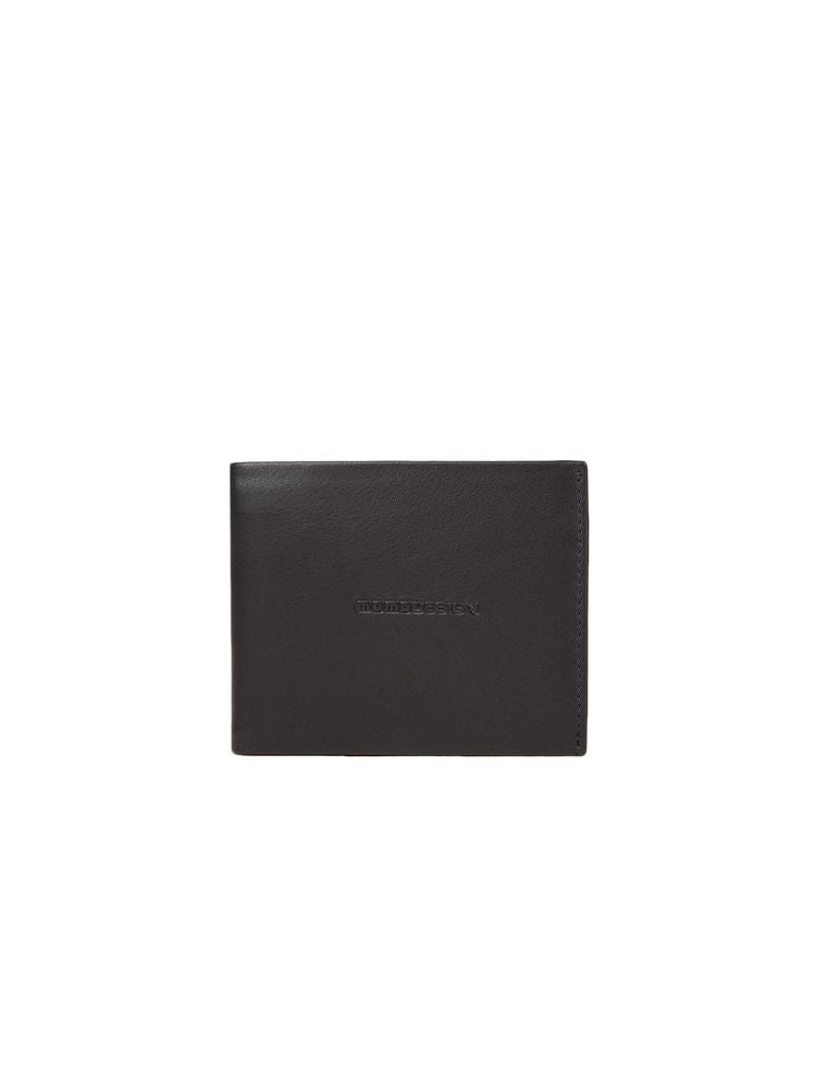 Momo Design Bifold Leather Wallet — Black Polyurethane