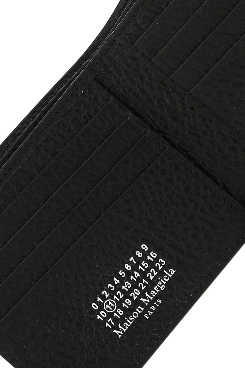 Maison Margiela Textured Leather Wallet — Black Exterior: Bovine