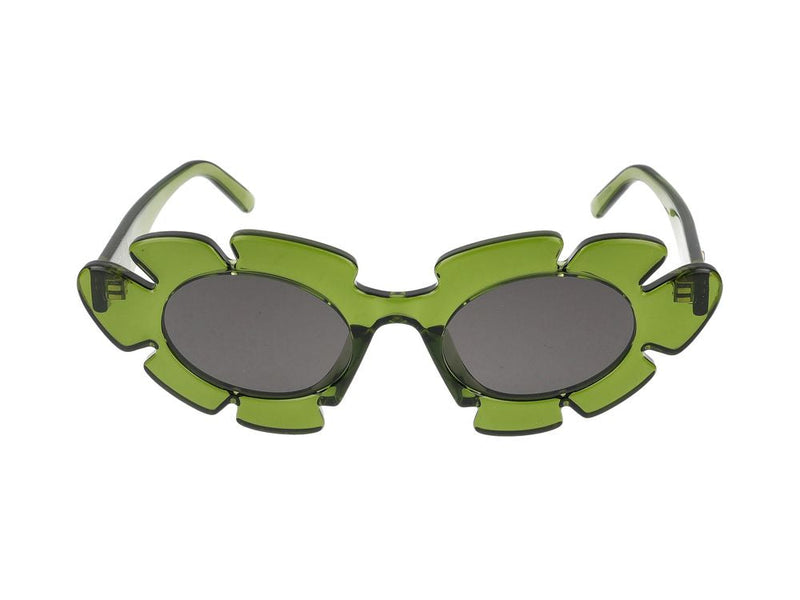 Loewe Lw40088u Novelty Lily-Pad Frame Sunglasses — Green Standard