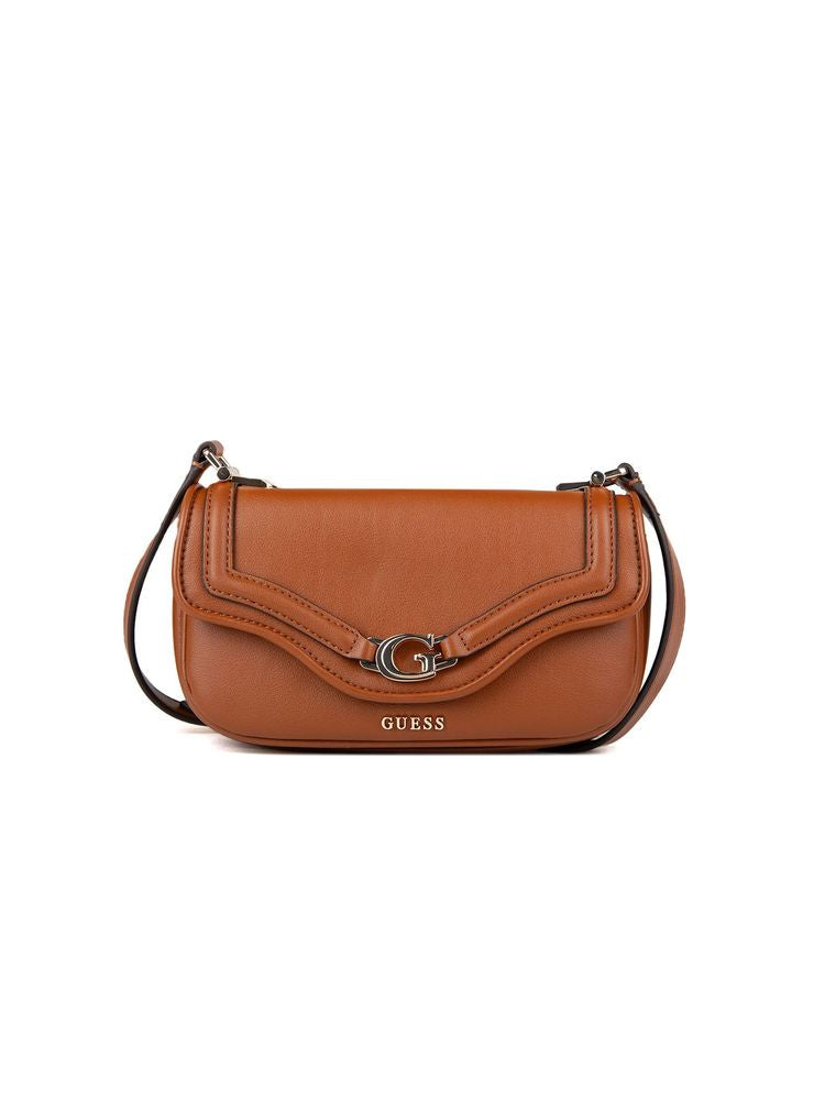 Guess Dea Crossbody Bag — Cognac Polyurethane