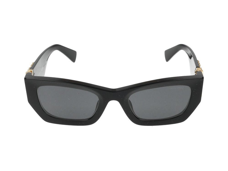 Miu Miu 0mu Rectangular Acetate Sunglasses — Black