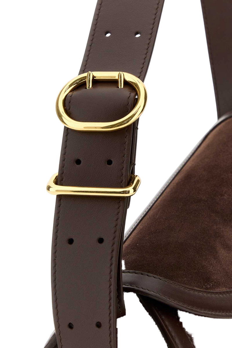 Jil Sander Suede Shoulder Bag — Brown