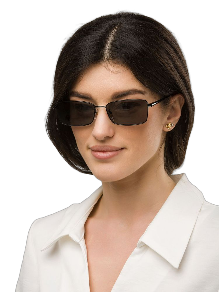 Furla Sfub18 Metal Rectangle Sunglasses — Black