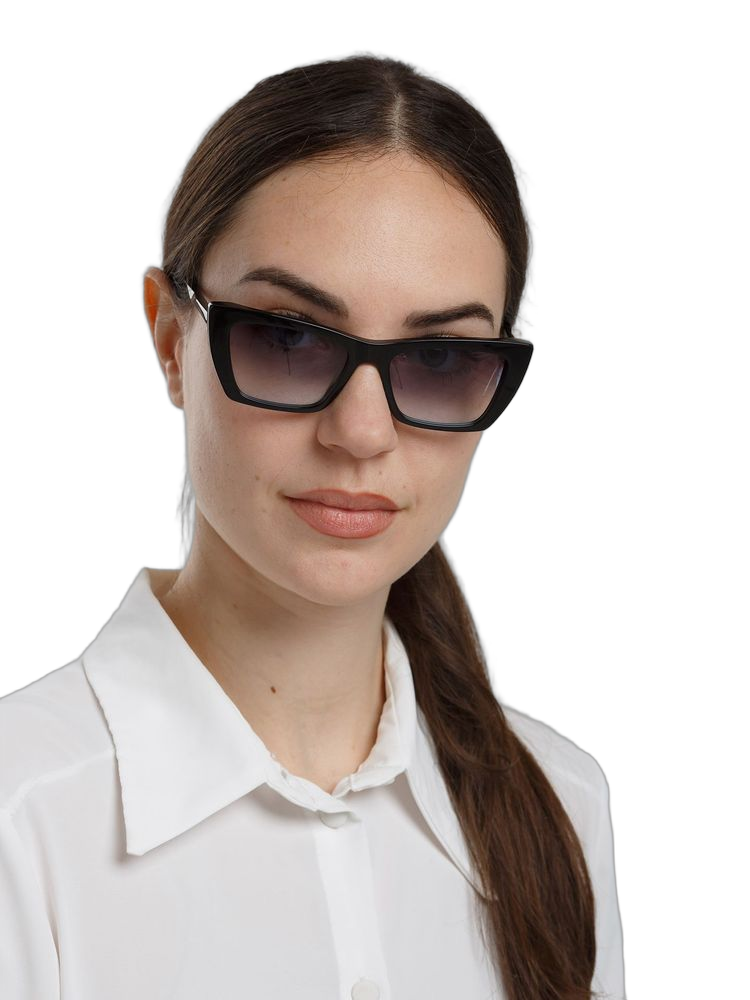 Ana Hickmann Ah9517 Gradient Lens Sunglasses — Black Acetate