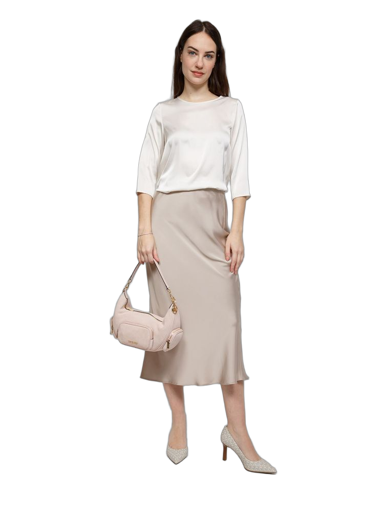 Michael Kors Merritt Shoulder Bag — Pink Leather