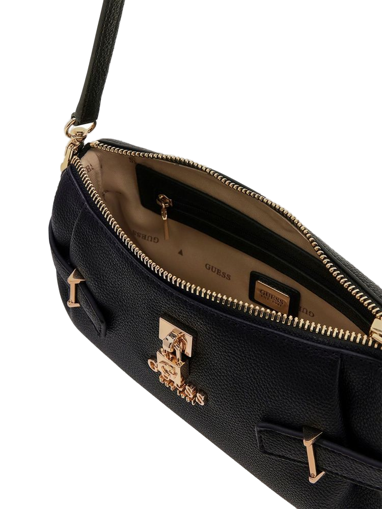 Guess Crossbody Bag — Black Polyurethane
