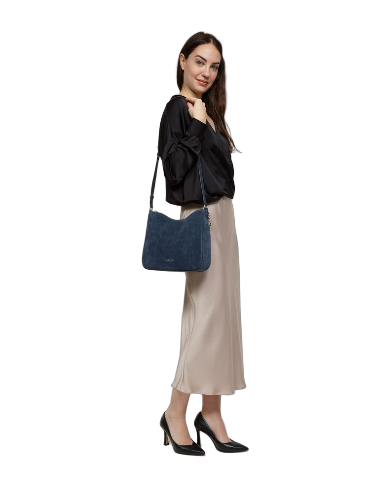 Michael Kors Nayla Crossbody Bag — Navy Leather