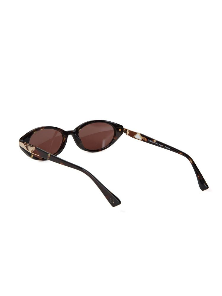 Hickmann Hi9301 Acetate Oval Sunglasses — Brown