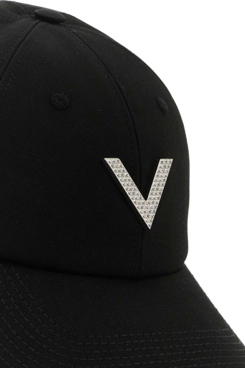 Valentino Garavani 4w2hda25zdh Logo-Embroidered Baseball Cap — Black Caps