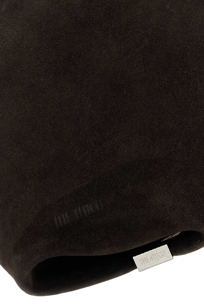 The Attico Suede Shoulder Bag — Brown