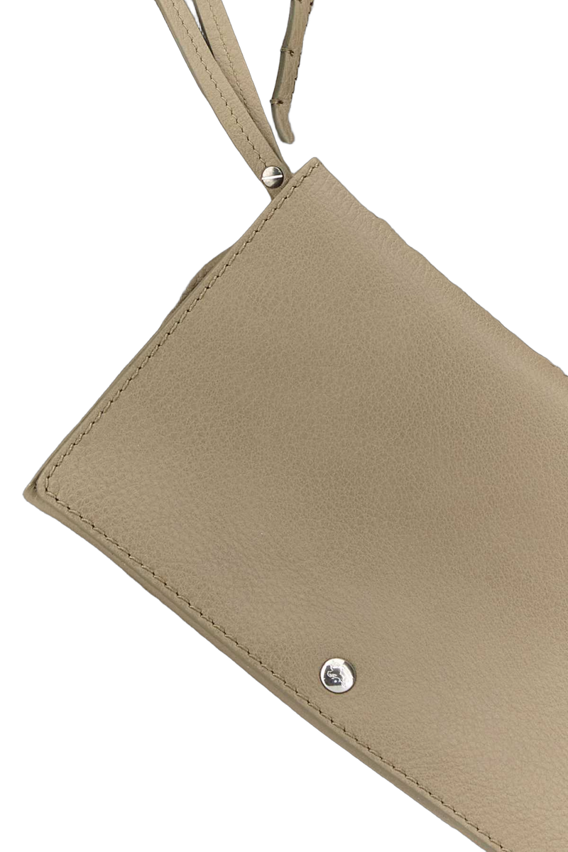 Burberry Embossed Logo Calf Tote Bag — Beige Exterior