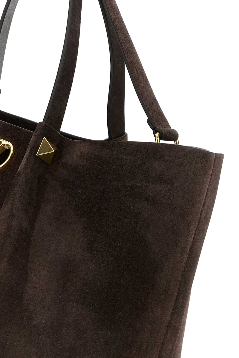 Valentino Garavani Suede Tote Bag — Brown 211