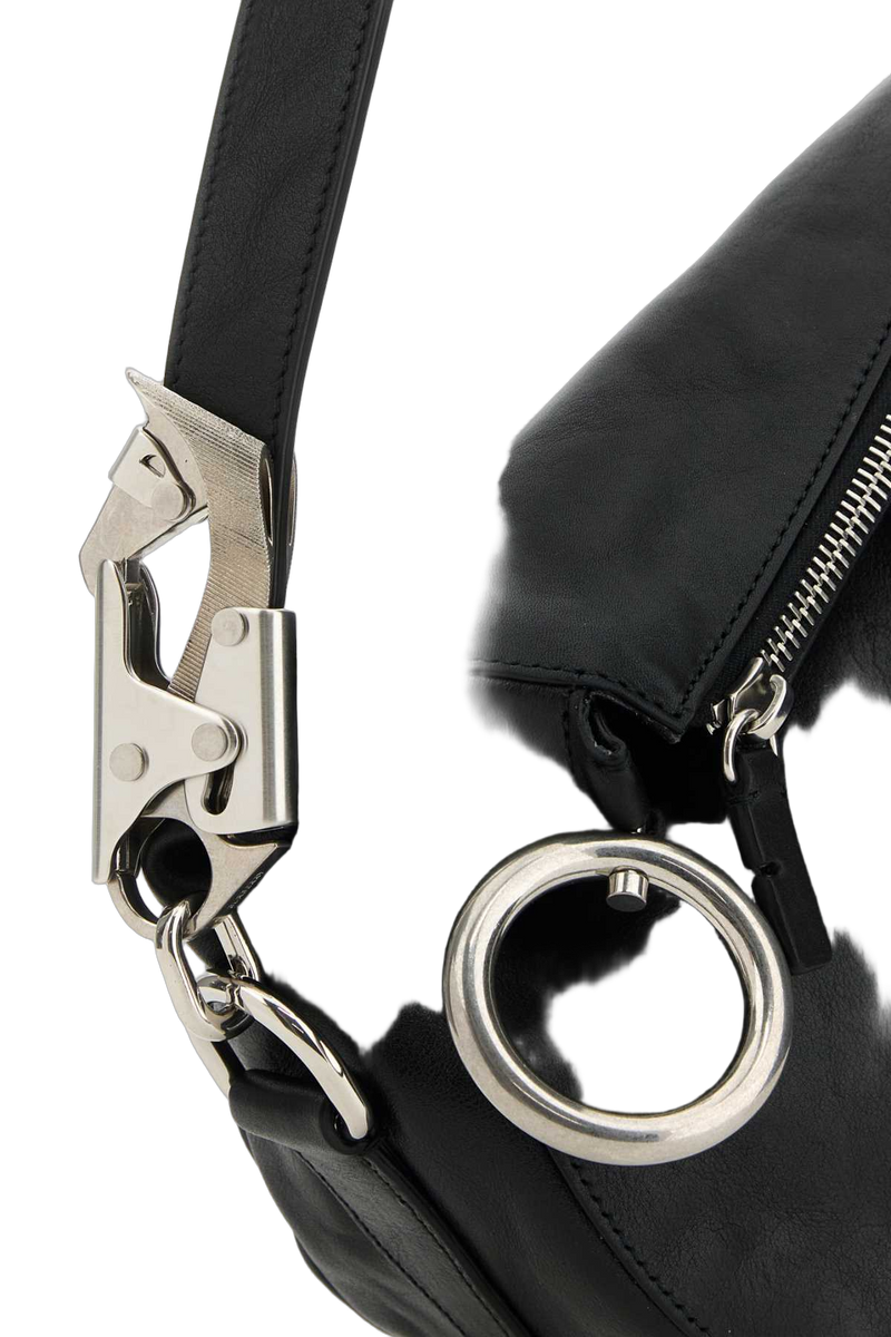 Burberry Calf Leather Shoulder Bag — Black