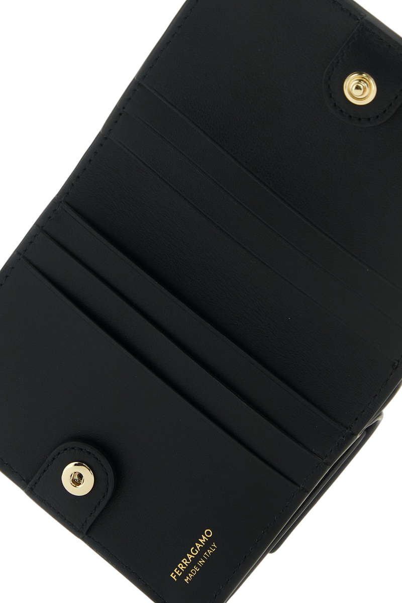 Ferragamo Nero Wallet — Black Leather
