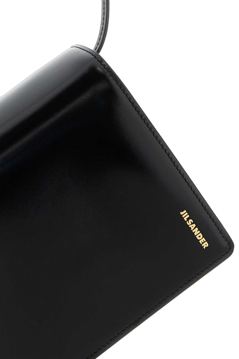 Jil Sander Leather Shoulder Bag — Black