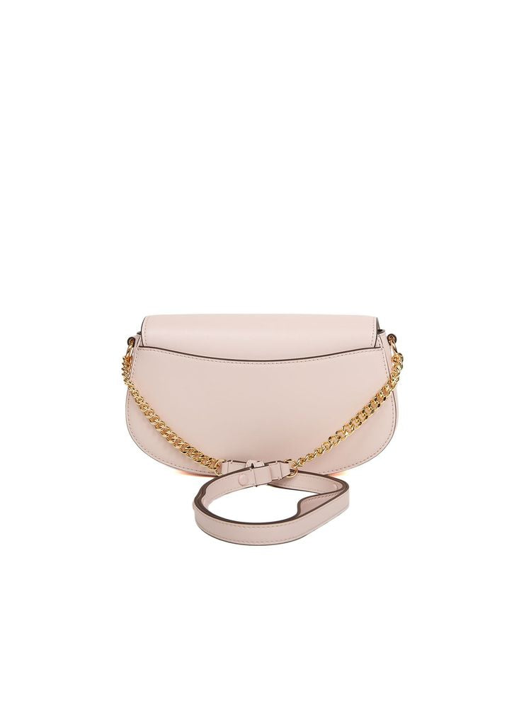 Michael Kors Mila Crossbody Bag — Beige Leather | Trim: Polyurethane