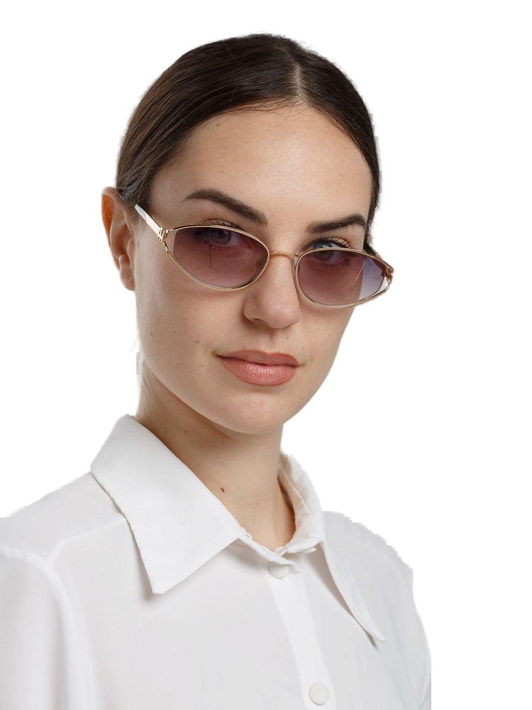 Ana Hickmann Ah3355 Metal-Frame Sunglasses — Gold