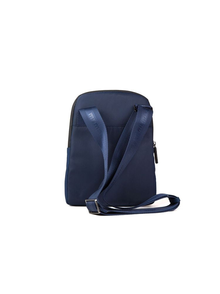 Momo Design Nylon With Colorblock Stripe Shoulder Bag — Blue