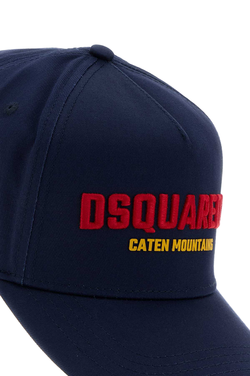 Dsquared2 Bcm103105c00001 Logo-Embroidered Baseball Cap — Navy Exterior: Cotton Caps