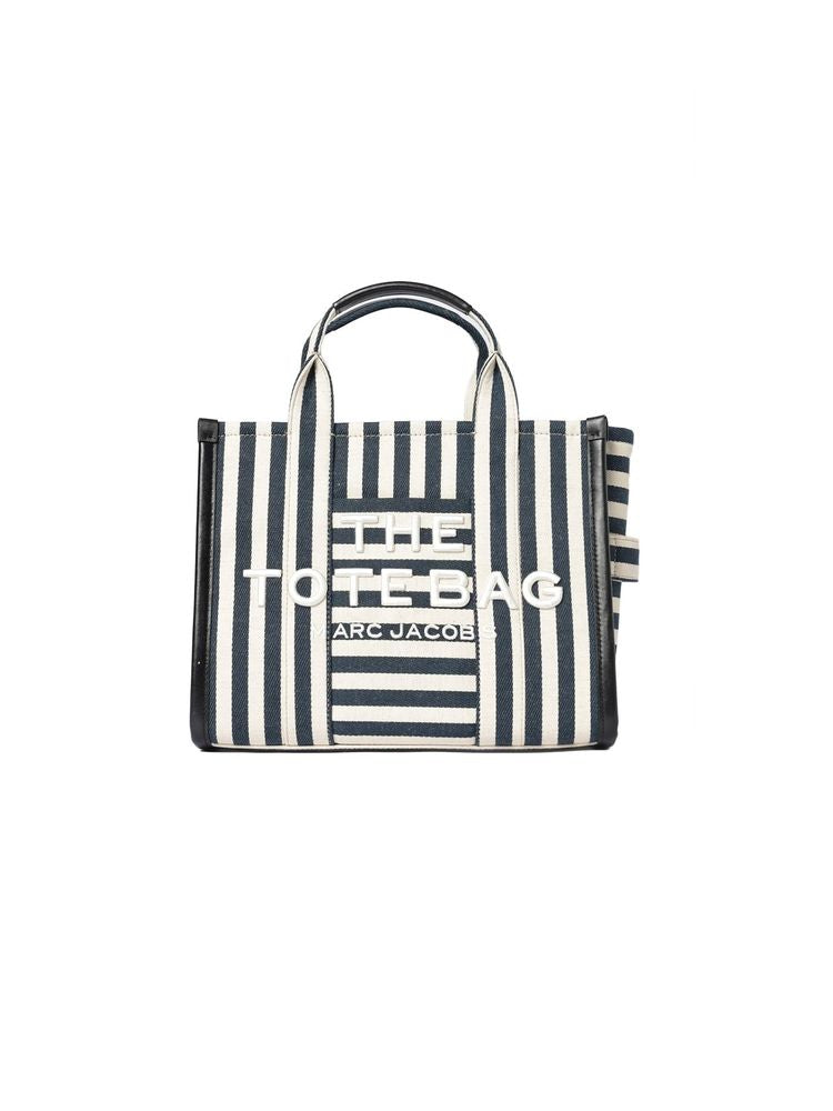 Marc Jacobs Striped Canvas Tote Bag — Navy 79.cotton
