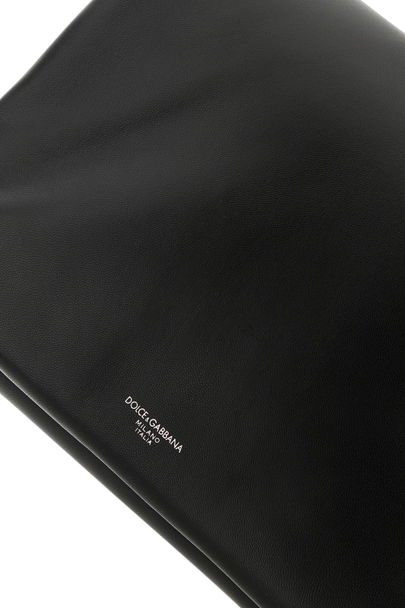 Dolce & Gabbana Lamb Leather Clutch — Black Agnello