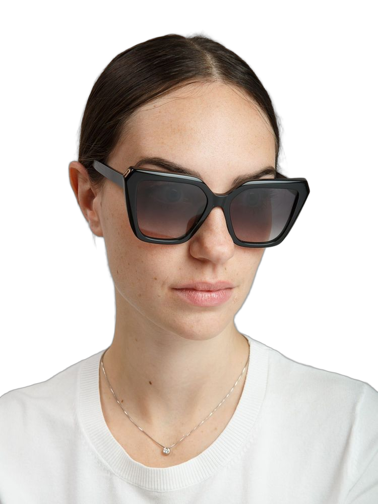 Furla Sfu978 Acetate Square-Frame Sunglasses — Black
