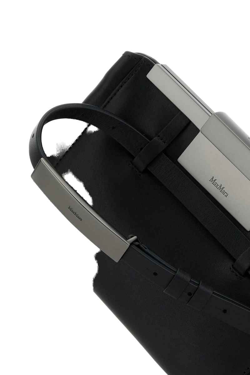 Max Mara Leather Belt Bag — Black