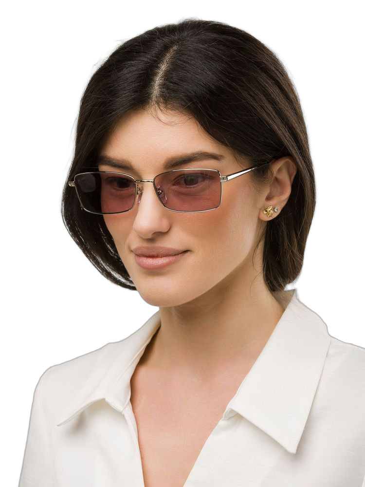 Furla Sfub18 Metal Rectangle Sunglasses — Pink