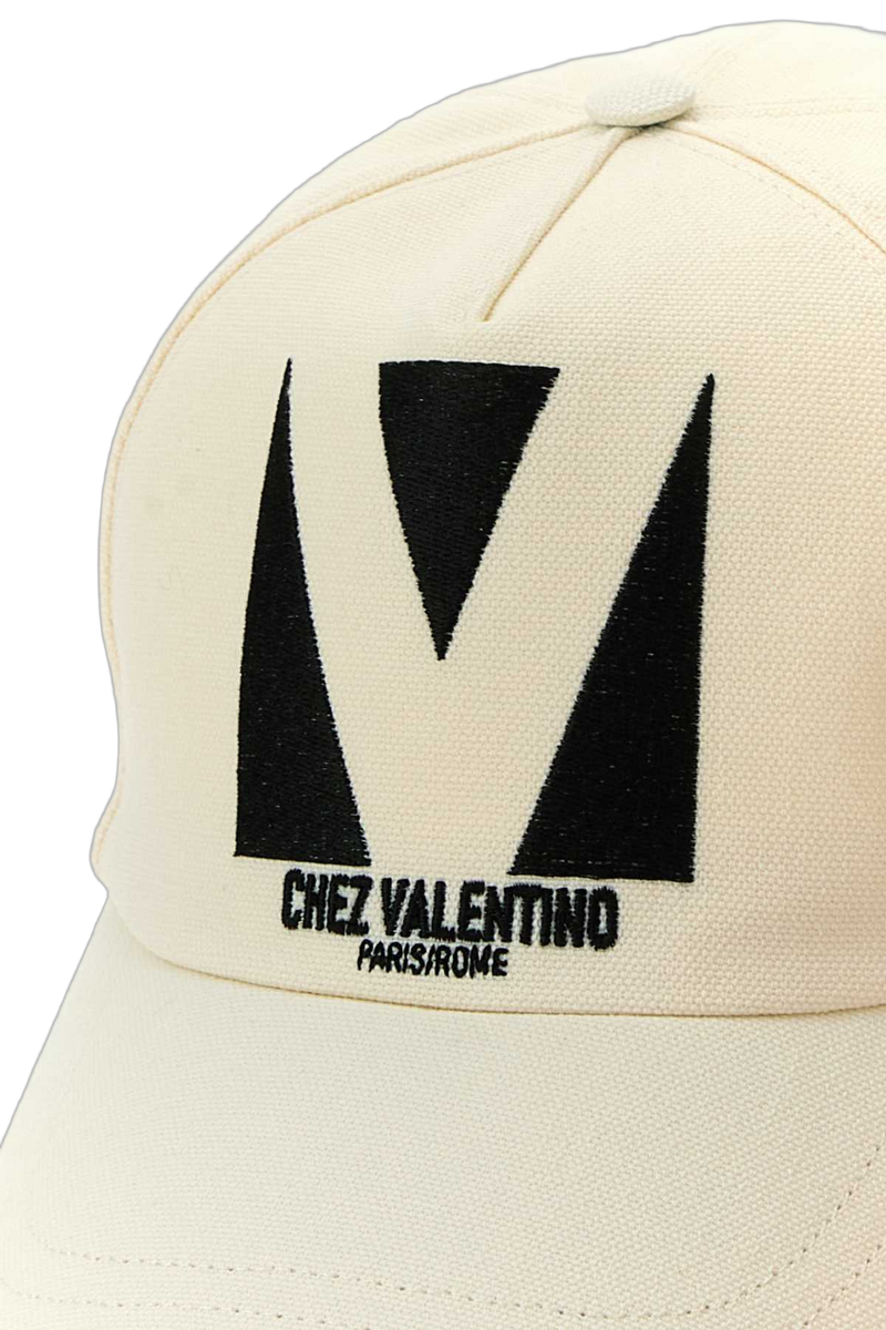 Valentino Garavani 6y2hda41wgj Logo-Embroidered Baseball Cap — Beige Caps