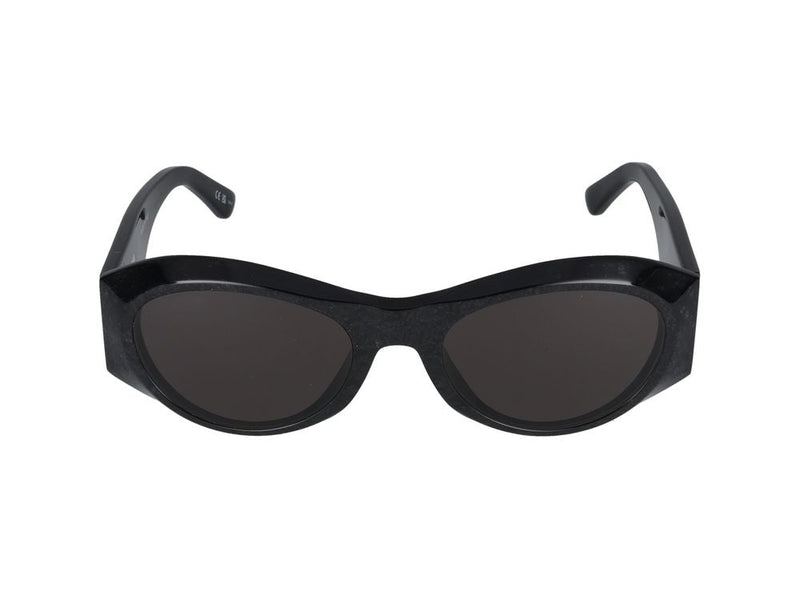 Balenciaga Bb0396sk Acetate Oval Sunglasses — Black