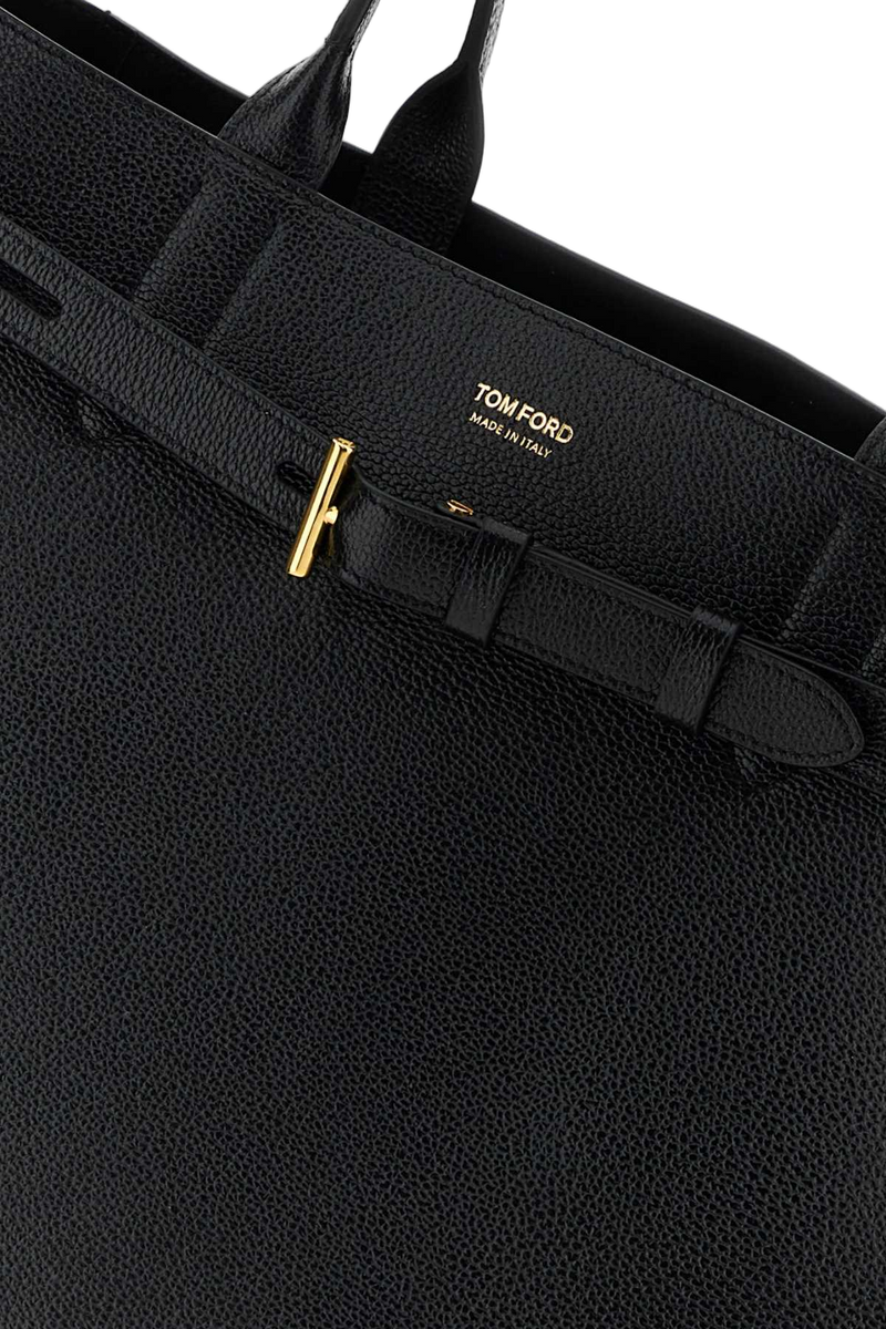 Tom Ford Leather Tote Bag — Black