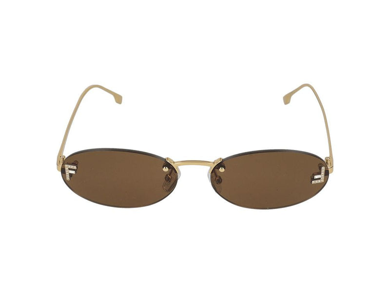 Maison Fendi Fe4075us Gold-Tone Metal Frame Sunglasses — Gold Standard
